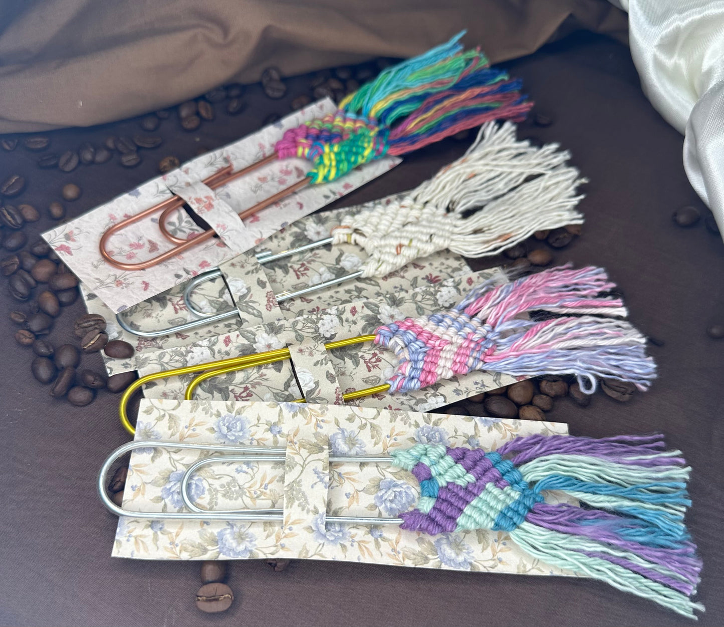 Bookmarks Giant Paperclips Macrame